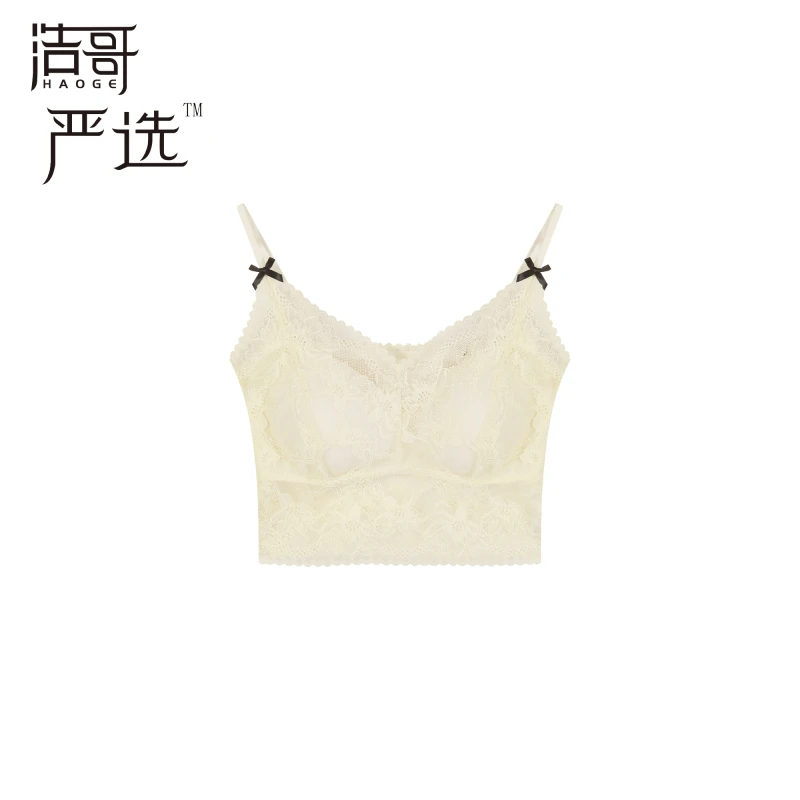 浩哥严选●蕾丝蝴蝶结吊带预C5DD1550A时尚舒适美背女士通勤百搭款