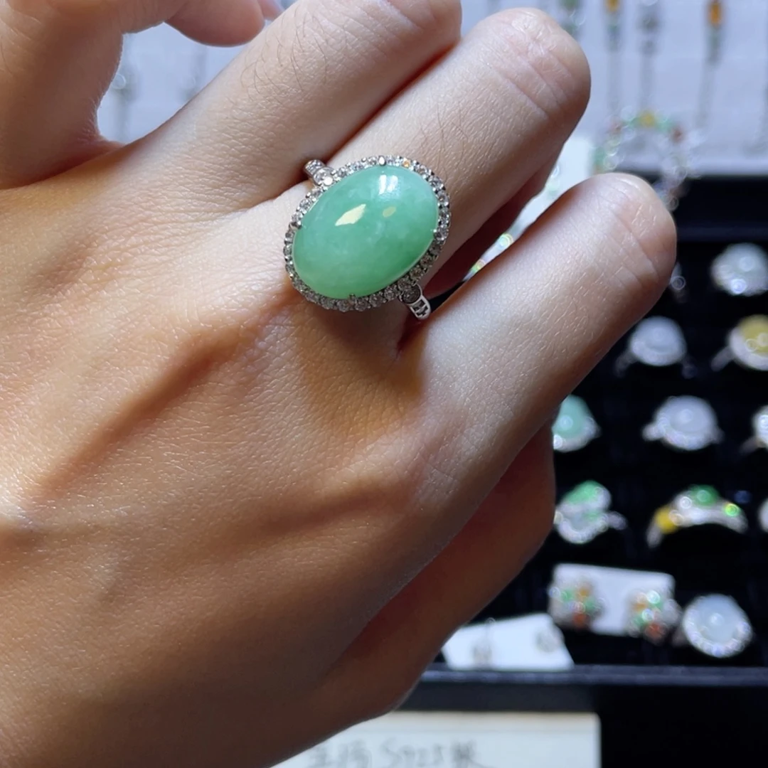 翡翠银S925镶嵌手链