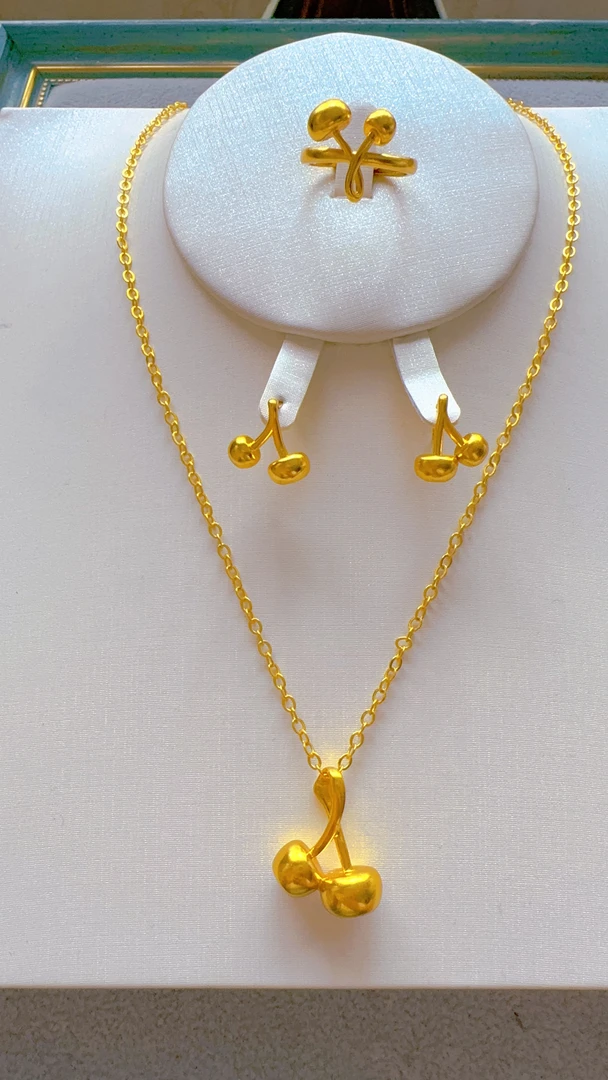 铜合金项链 铜合金时尚百搭三件套首饰010