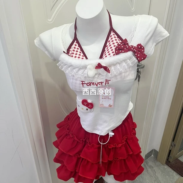 原创西西DD-46手作款夏季韩版可爱性感吊带辣妹日系甜美超短裤