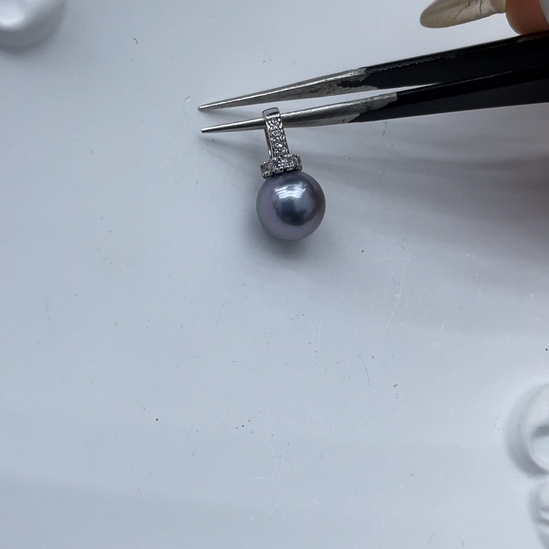 海水珍珠吊坠(不含链)银S925镶嵌