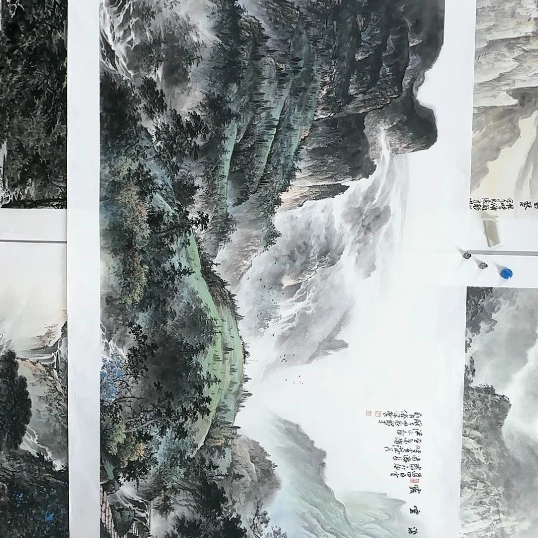 国画陇**南黎俸禄老师作品余款