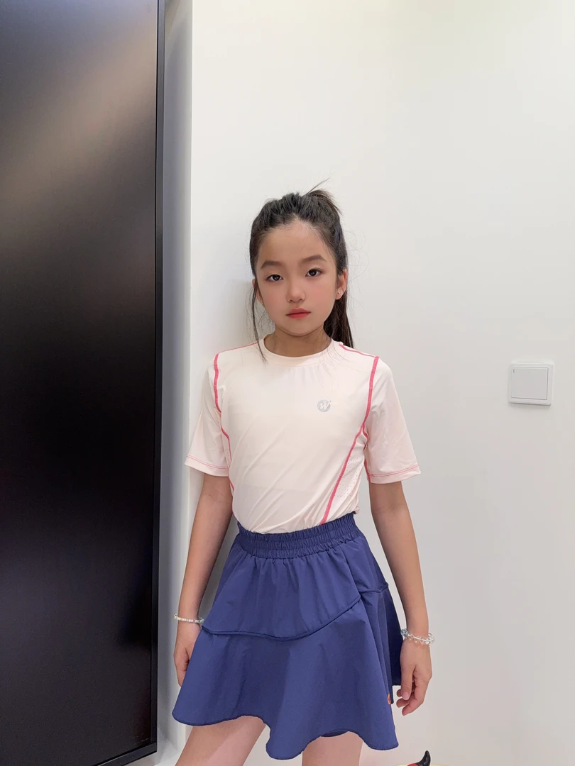 [多巴胺的春天]新款女童运动速干短袖T恤运动服训练8378