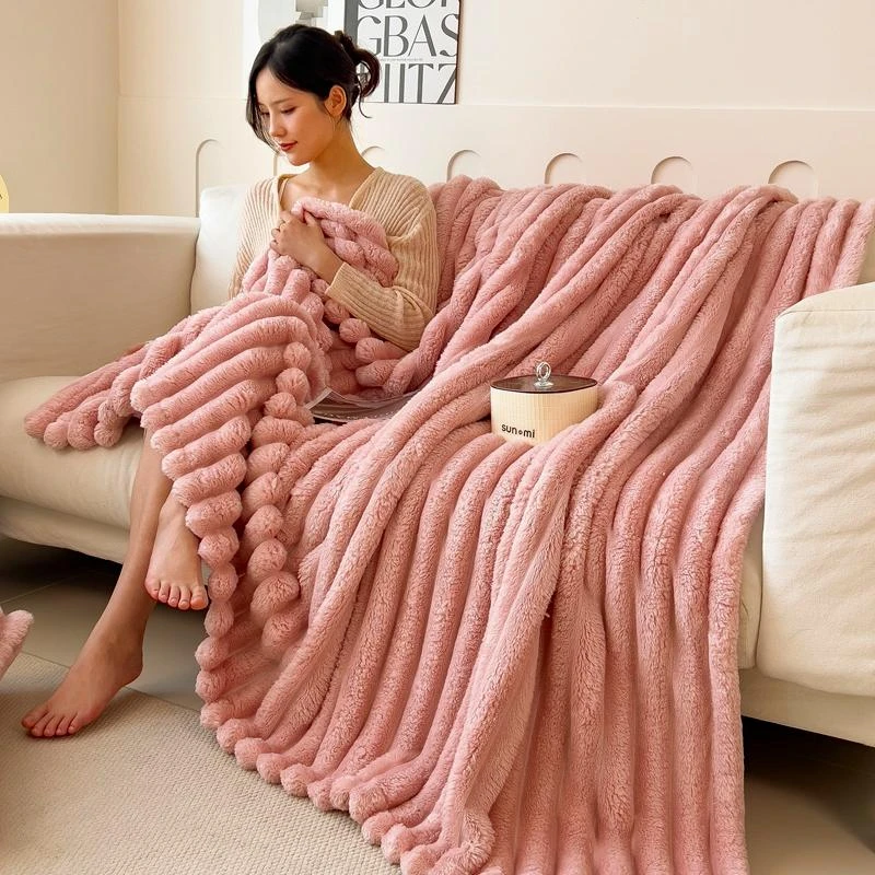 新款高克重毛毯冬季加厚绒毯子盖毯四季通用被毯