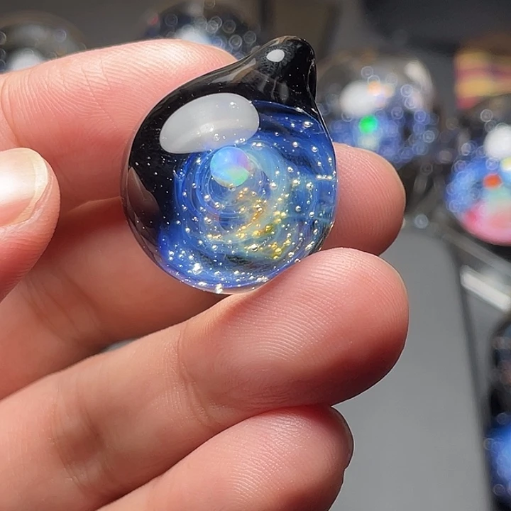 雪***花非金属琉璃琉璃吊坠