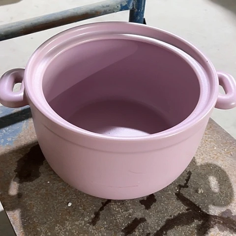 微瑕，明火，口径26高16紫色无盖