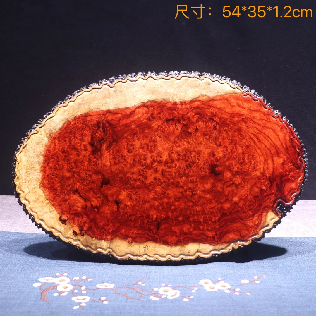 缅甸花梨家用黄色干泡台茶盘瘿木瘤疤纯手工茶具茶道壶承杯垫托盘