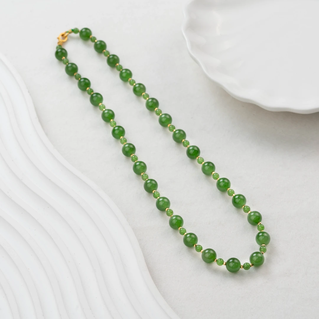 【金碧·项链】碧玉项链18（天然珠宝多样性发其一）