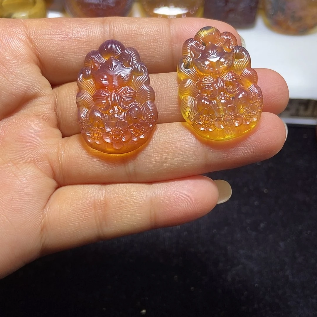 琥珀颈饰未镶嵌缅甸天然琥珀吊坠