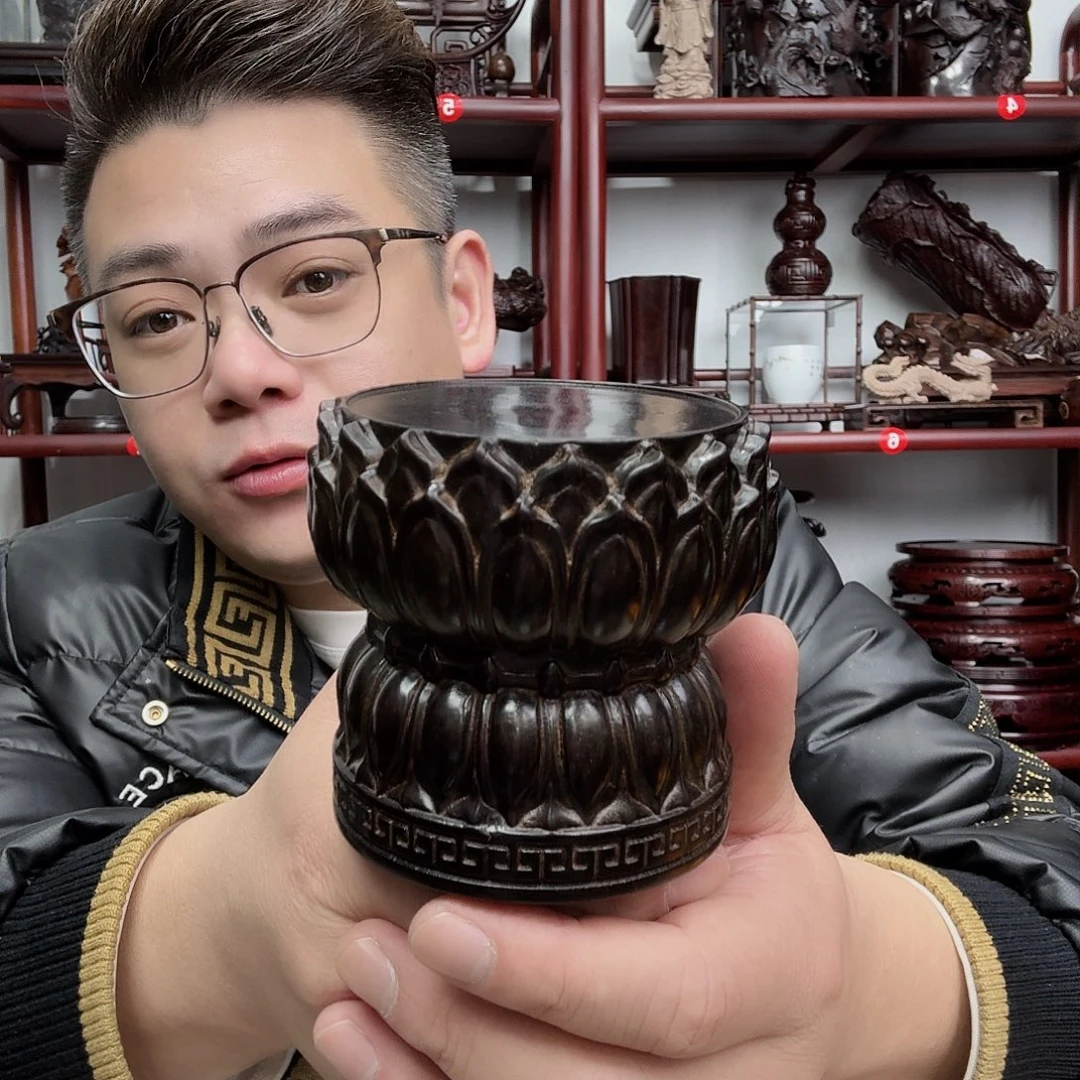大红酸枝工艺品底座