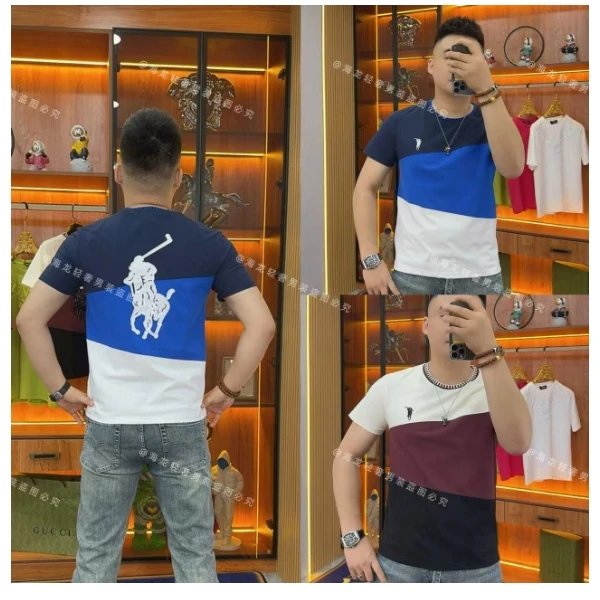 K612 拼色战马半袖 T恤欧品潮品潮流时尚潮尚品质高质量男士T恤