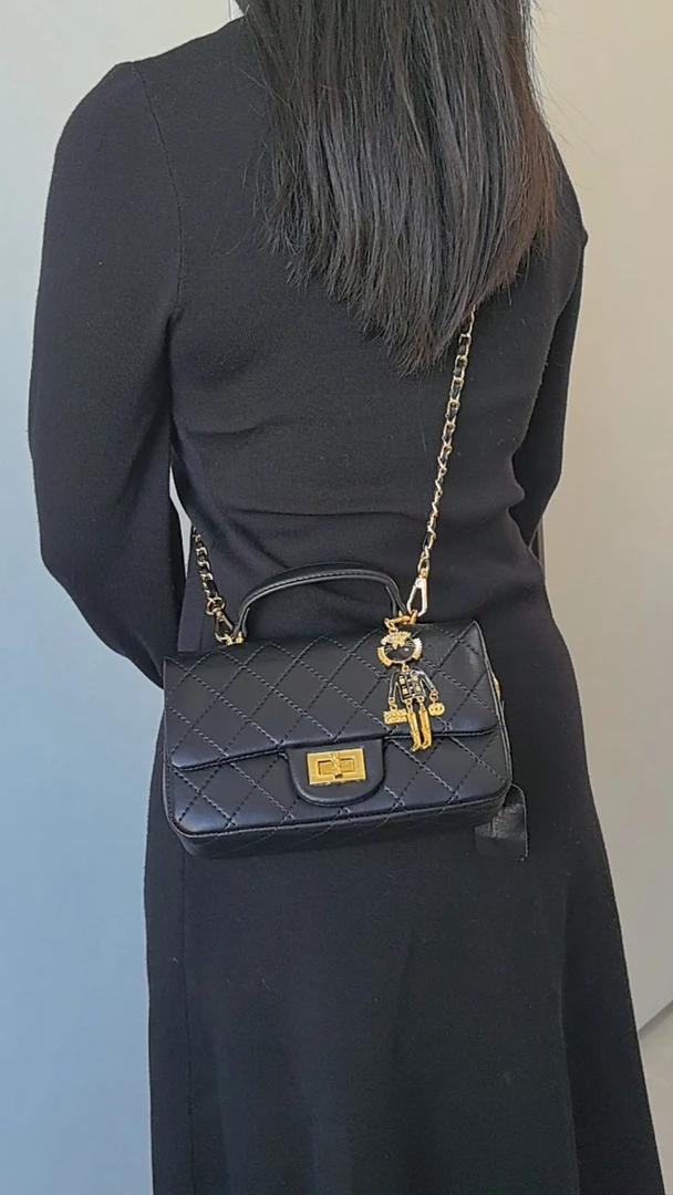 TONY&VINEY菱格包盖多层款防盗车载线斜挎包百搭绣线小方包时尚