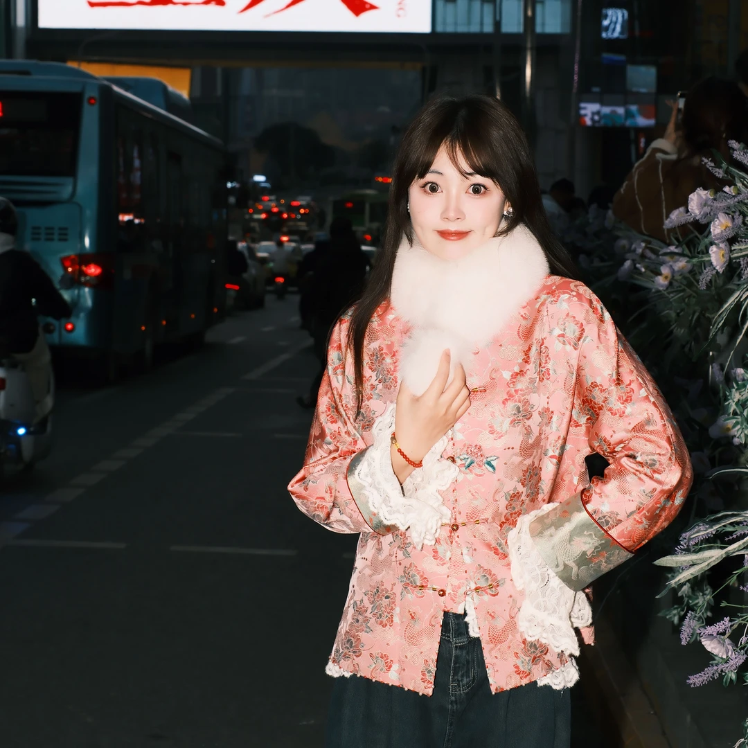 【锦说欢喜】‘红麒麟’李德喜宋锦新中式非遗外套高定款83565