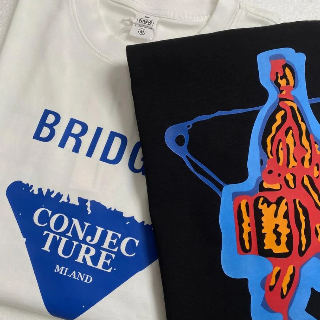 【8022-提包小人】奢品仓街头简约休闲情侣百搭印花纯棉T恤ins