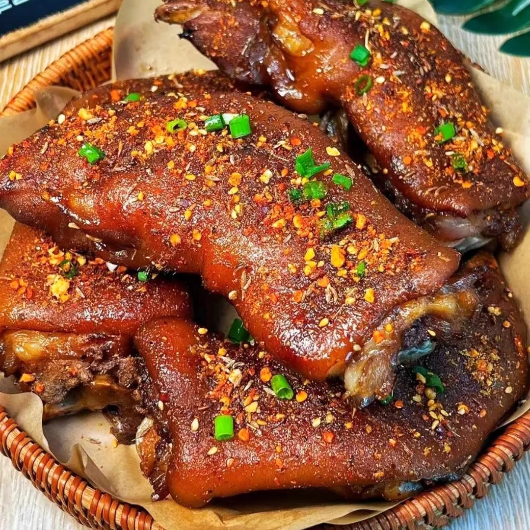 烧烤卤猪脚半成品4个五香卤猪蹄商用批发冷冻原料空气炸锅下酒菜