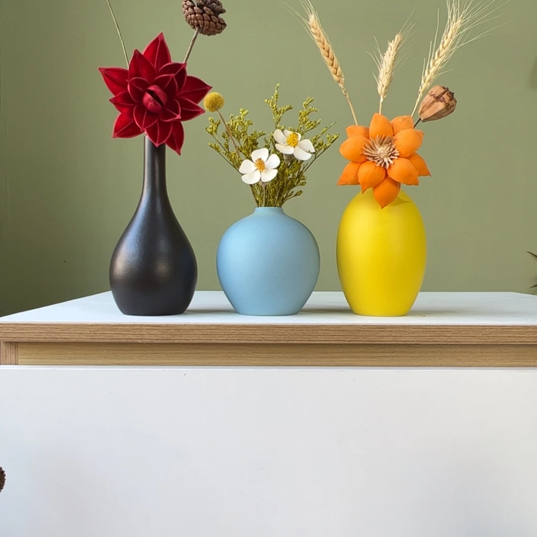 陶瓷花瓶陶瓷花瓶带花高度20-30厘米左右