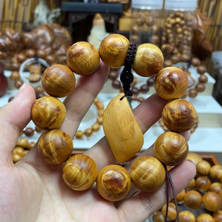 柏木（崖柏）太行崖柏2.0陈化龙胆闪电火焰纹榴花