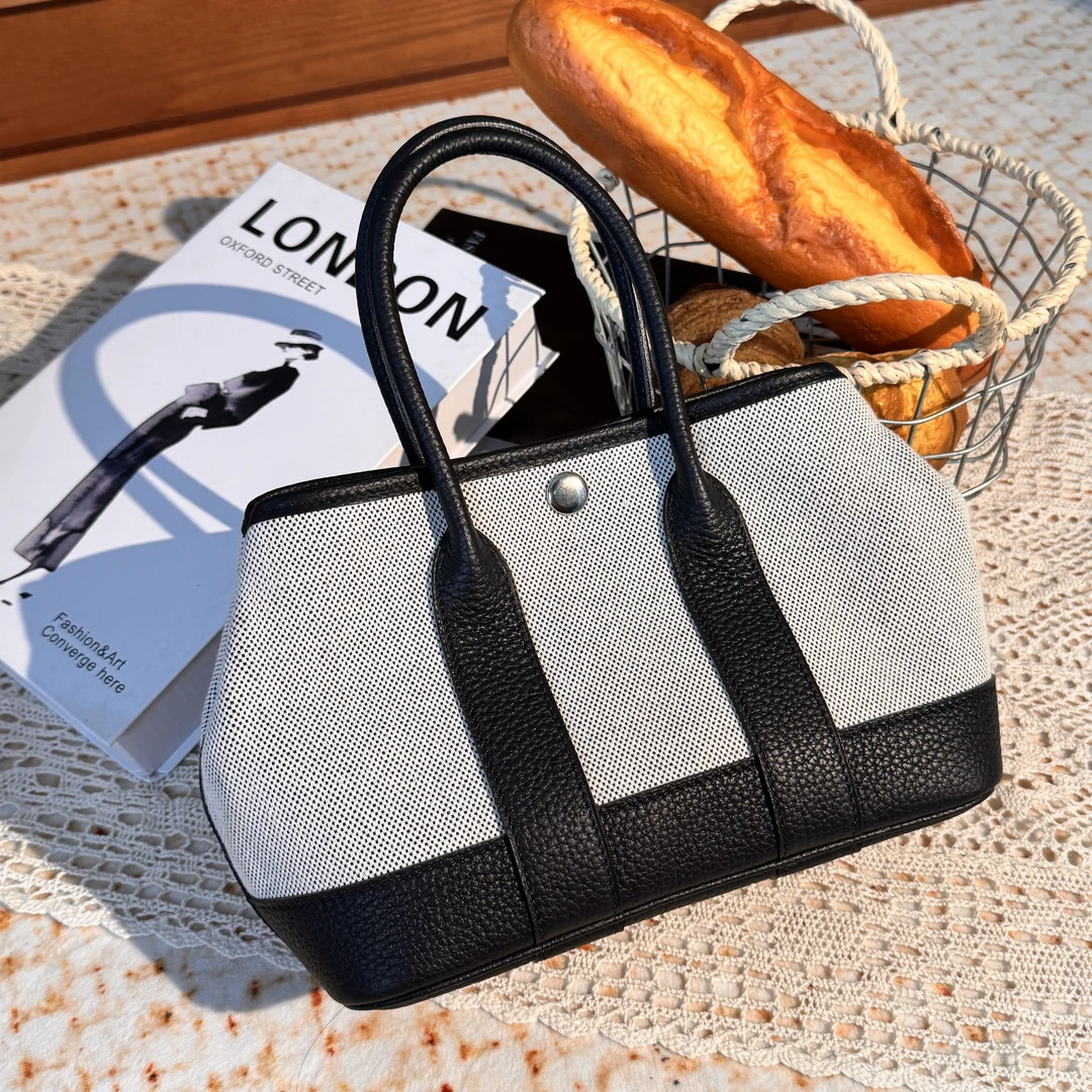 陈三北【新mini花园包】23CM-Negonda牛皮-银扣手提百搭女包