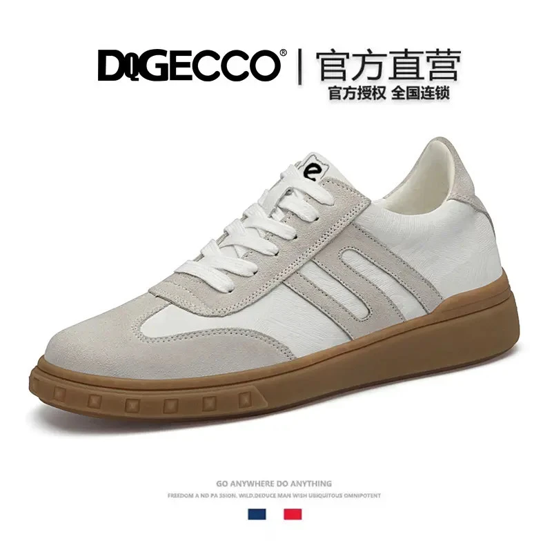 DQGECCO爱步特伦男鞋秋季休闲鞋内增高时尚百搭冬季板鞋子增高鞋