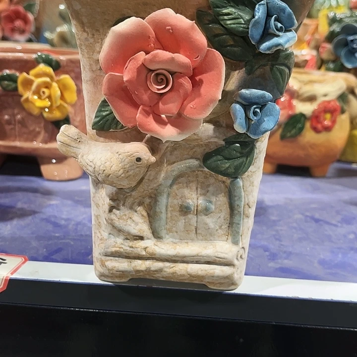 艾***洁瓷片花盆多肉植物艺术品