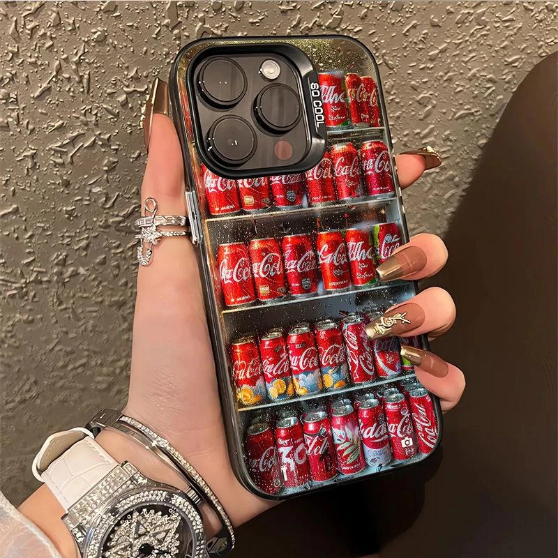 创意冰箱可乐适用新款苹果16手机壳iPhone15ProMax高级感15个性15