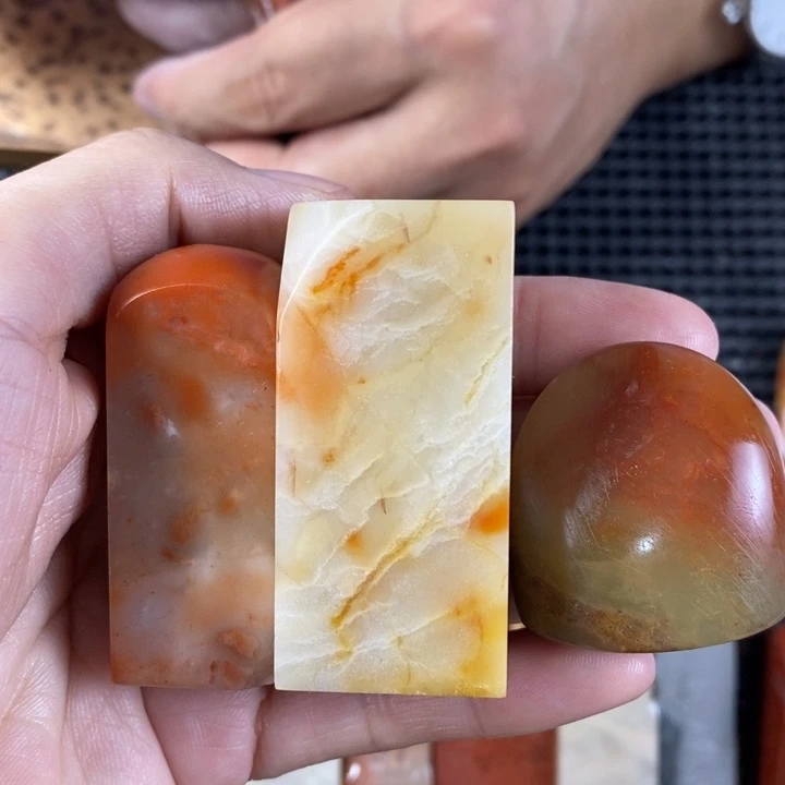 休***生老挝石印石现场直播手工制作