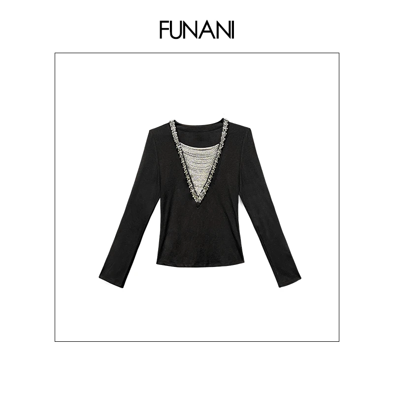 【FUNANI】 轻奢法式高级感重工原创设计感  上衣 X2530533