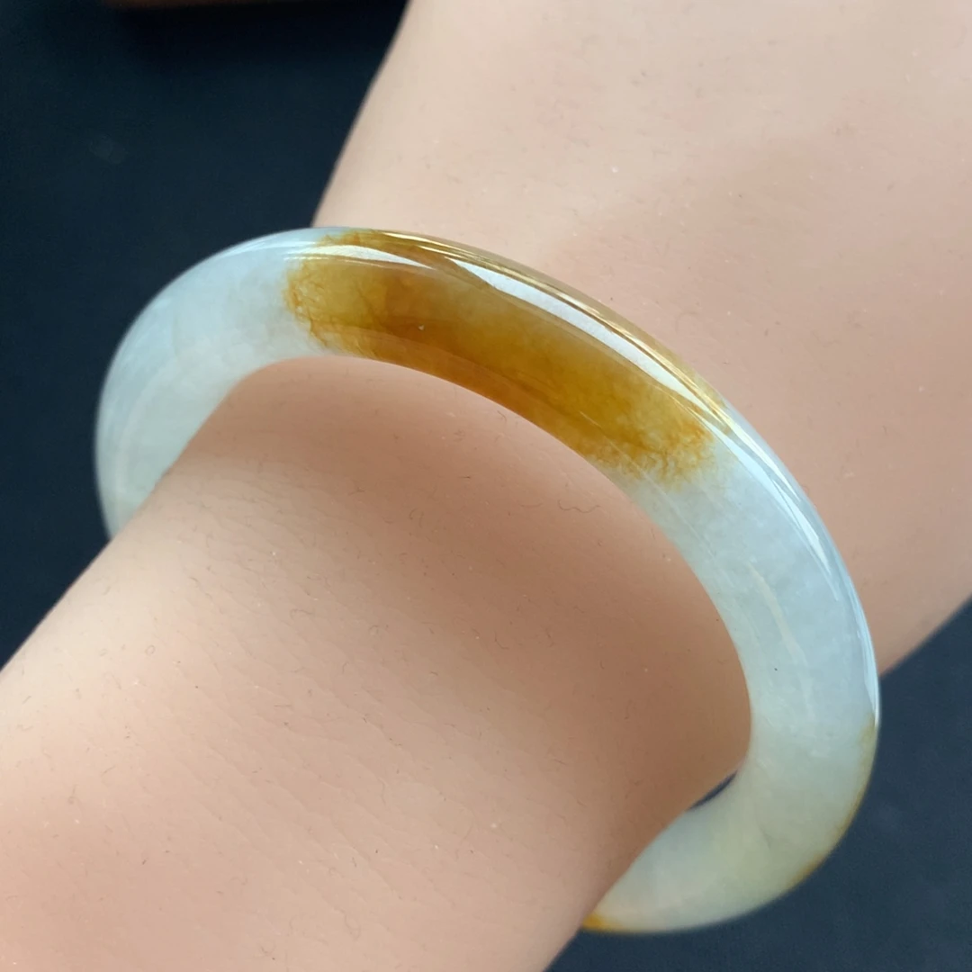 翡翠未镶嵌手镯92号51圆