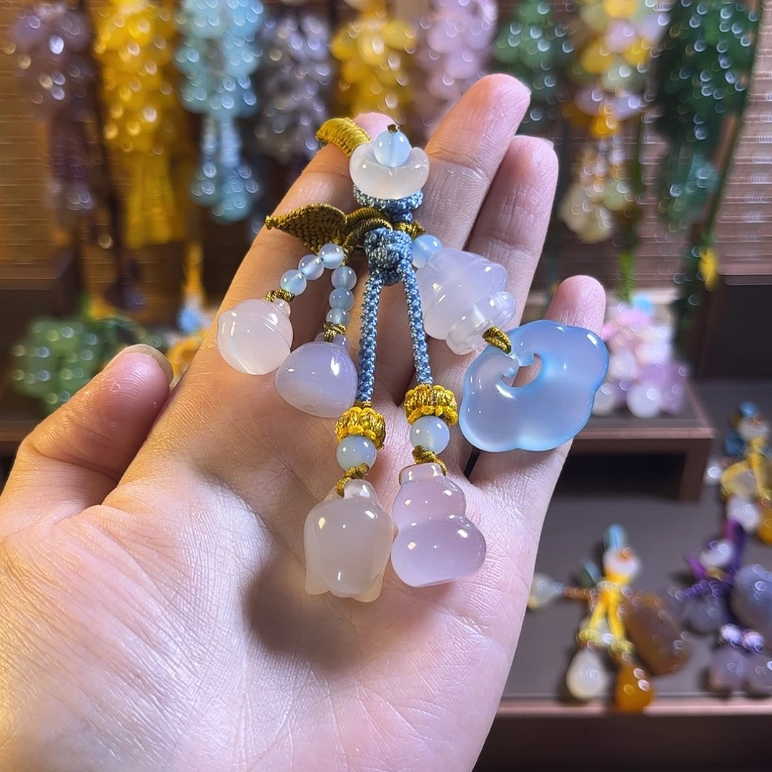 玛瑙/玉髓未镶嵌车挂钥匙扣