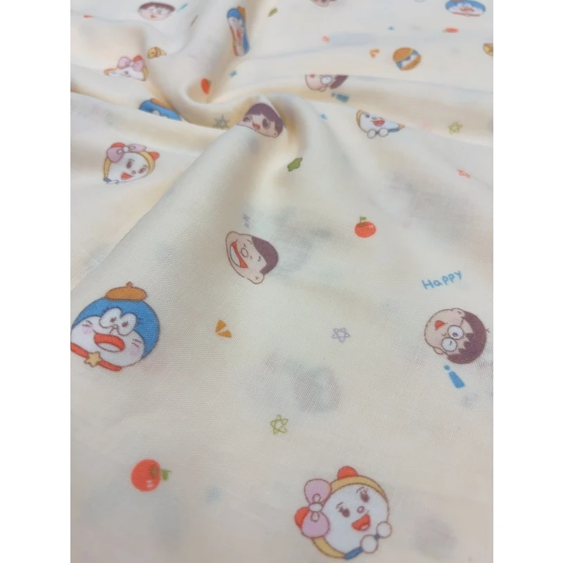 【多啦A梦】全棉A类双层纱纯棉布料宽幅2.5米