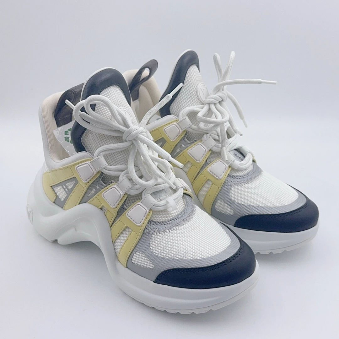 全新未使用 LouisVuitton/路易威登 36码/经典蓝白拱桥老爹鞋/