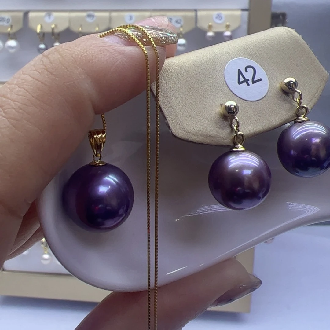 淡水珍珠吊坠(赠链)18K金镶嵌