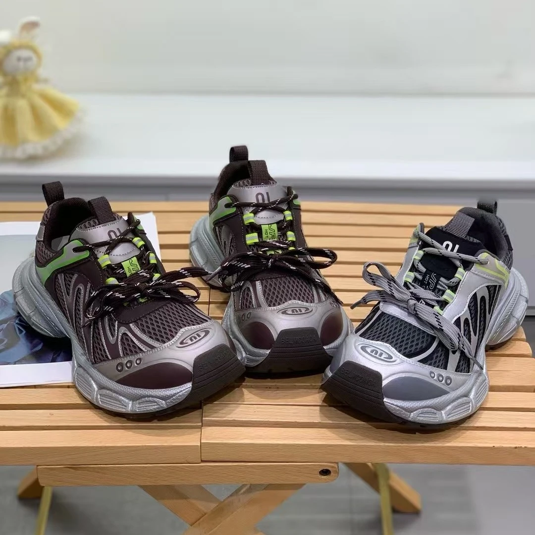 时尚休闲鞋运动风皮鞋圆头单鞋防滑老爹鞋潮鞋