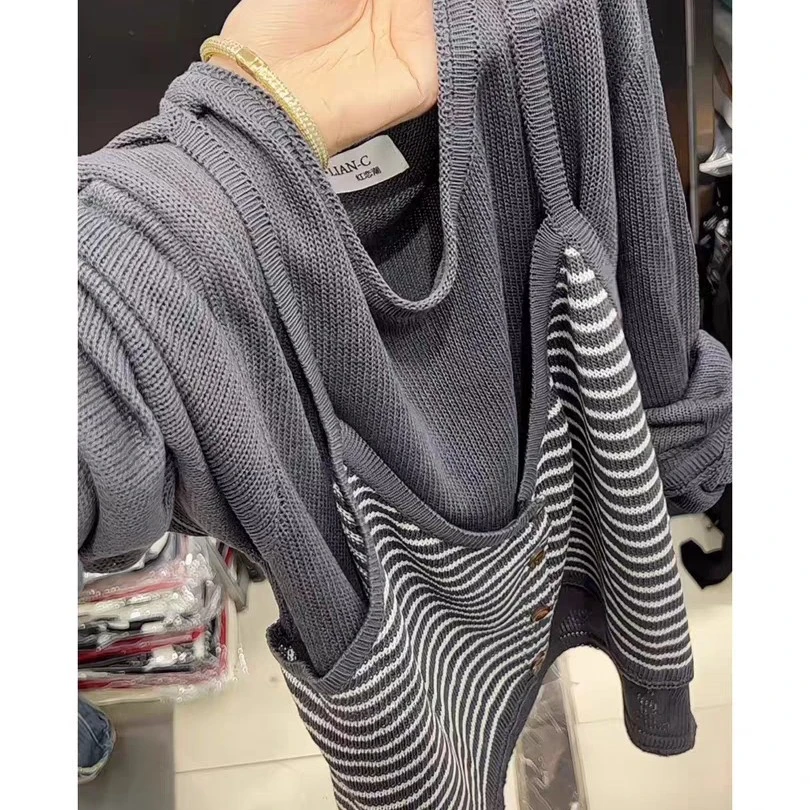 8807条纹针织秋季新款