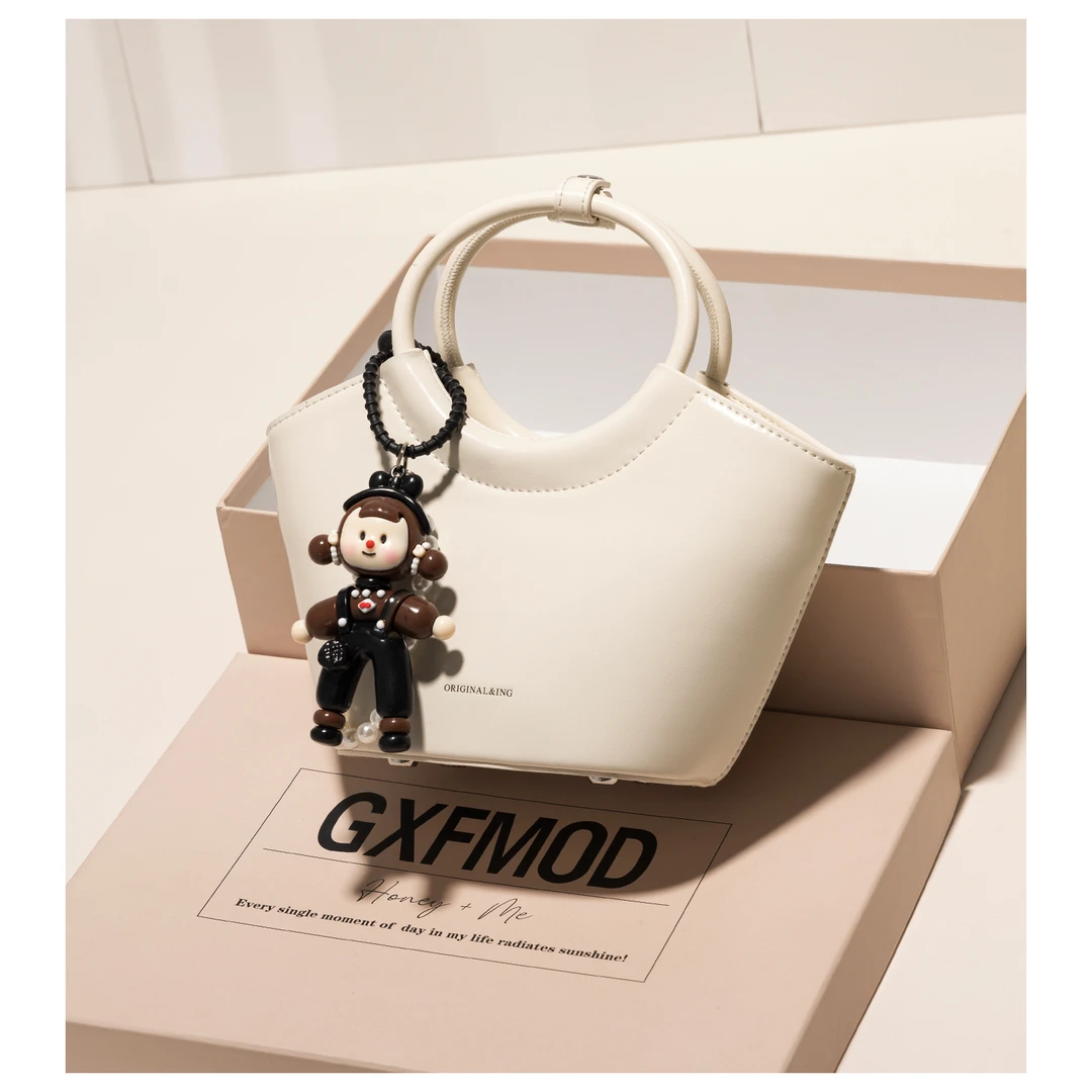 GXFMOD原创设计牛皮手提包包2025新款高级感休闲百搭菜篮子水桶包