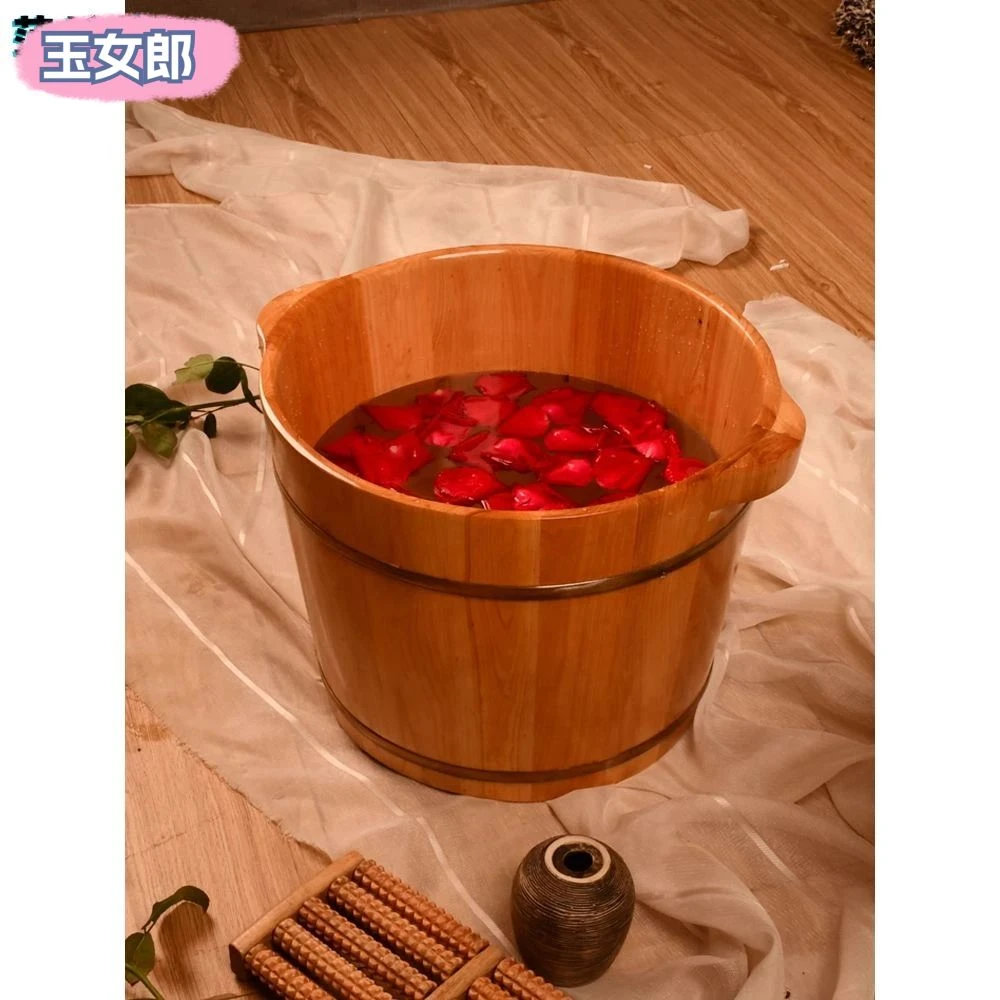 香柏木泡脚木桶家用洗脚桶足浴木桶木盆洗脚盆双人泡脚桶大脚木桶
