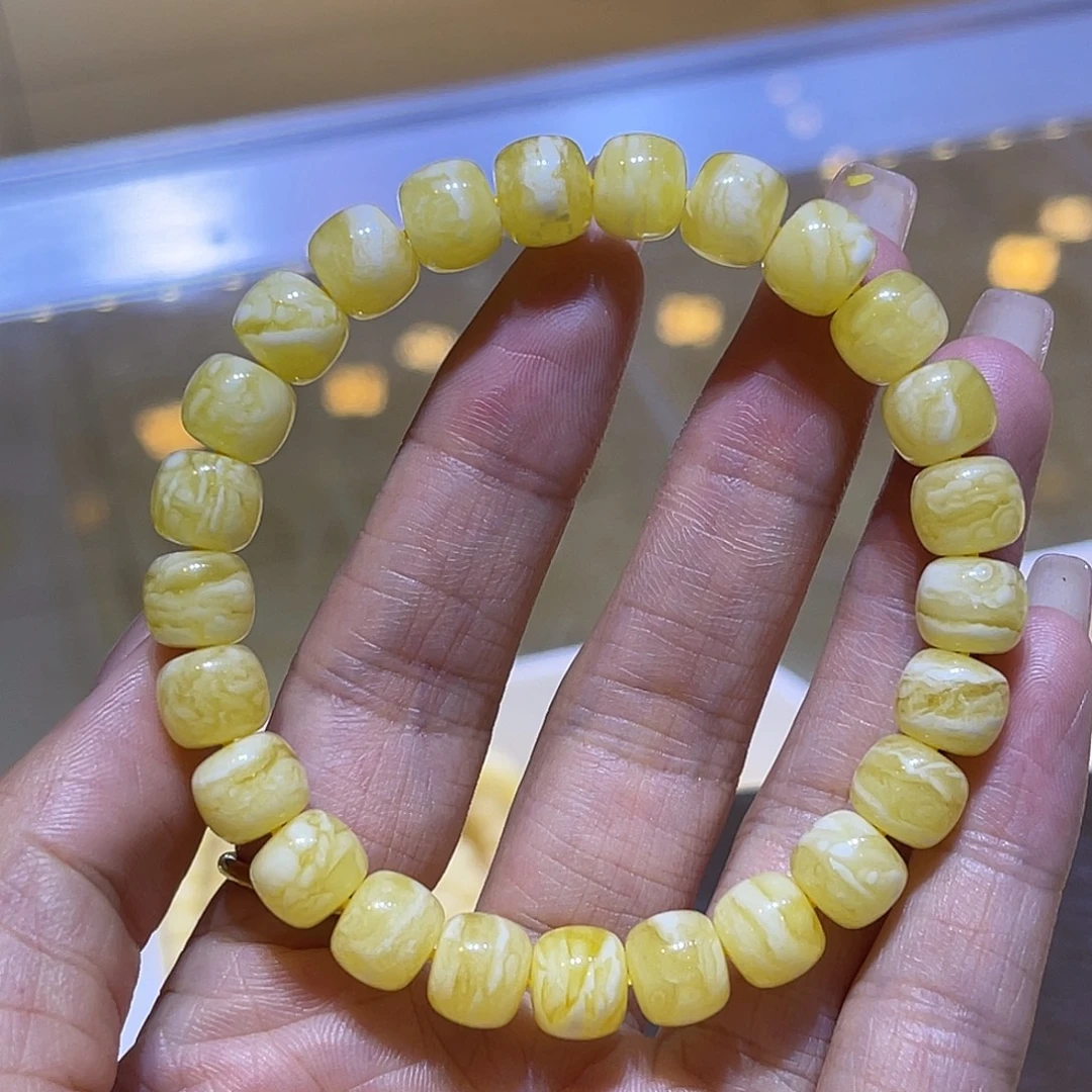 琥珀未镶嵌手链蜜蜡手串9