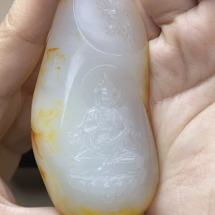 和田玉挂件未镶嵌青*G