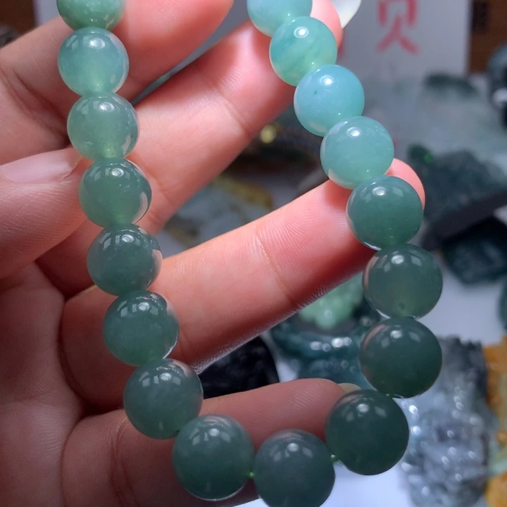 翡翠颈饰未镶嵌保真天然A货翡翠