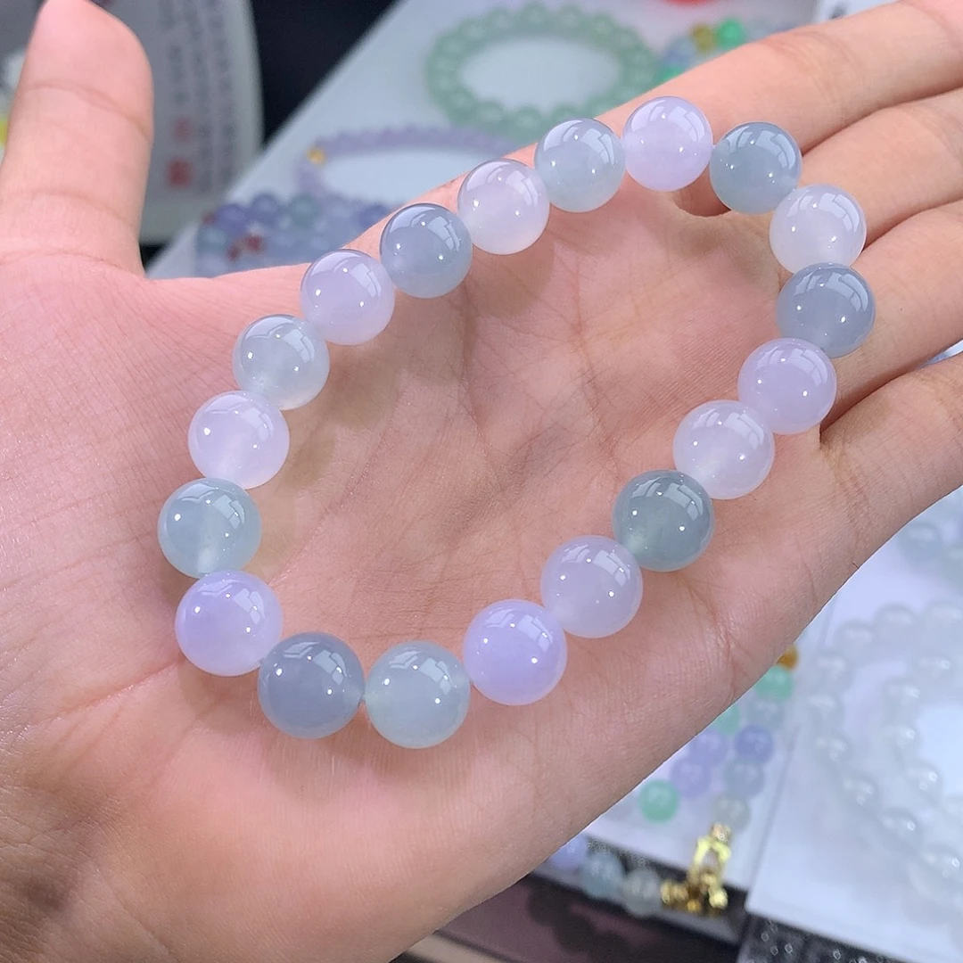未镶嵌手链翡翠翡翠冰马卡龙手串