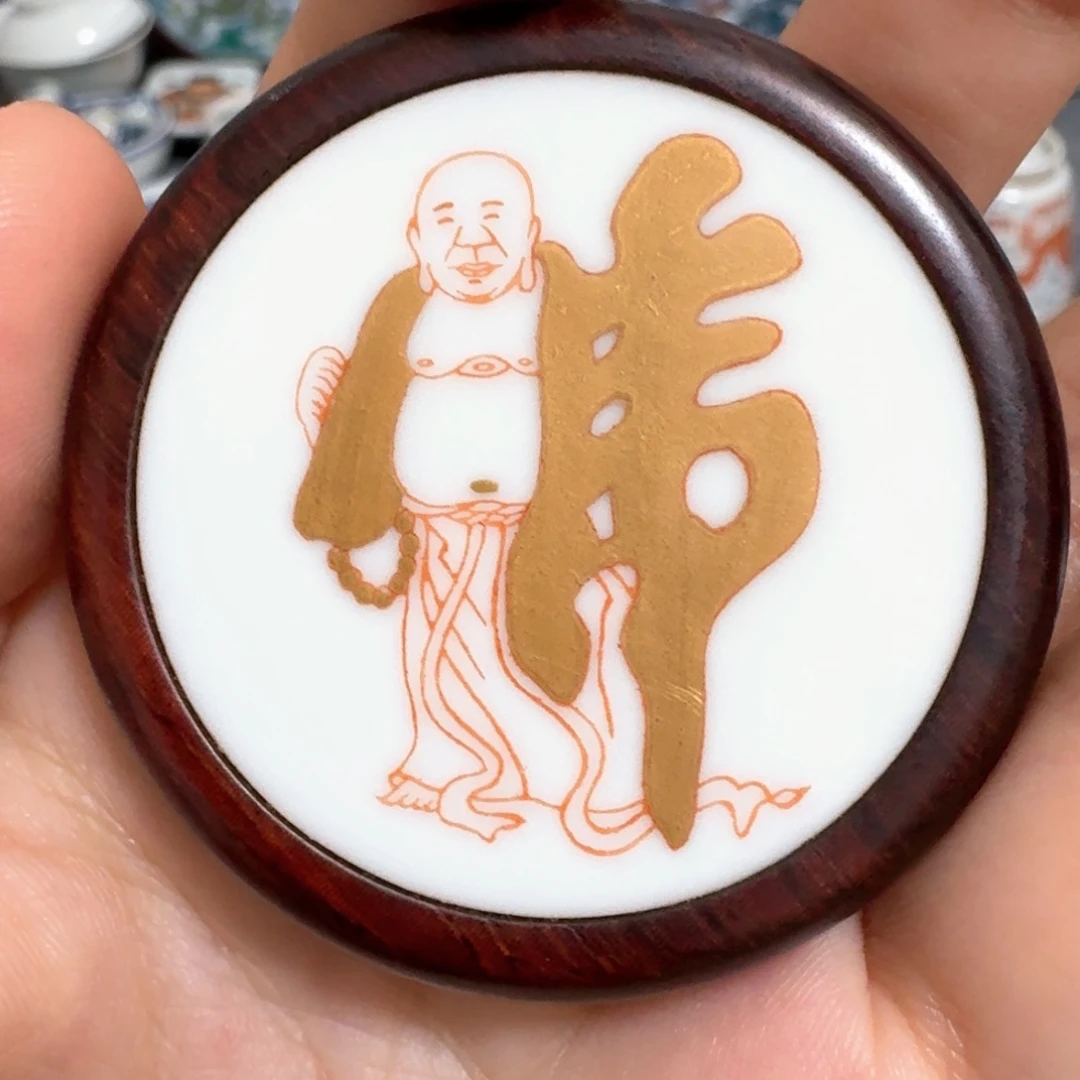 小***轩瓷片金佛挂件一个一个