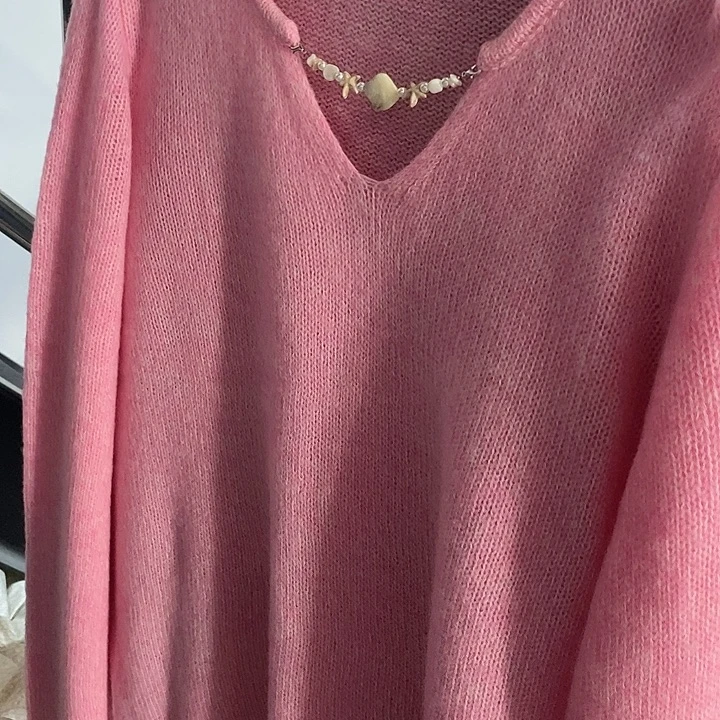 粉色孤品纯羊毛贝壳