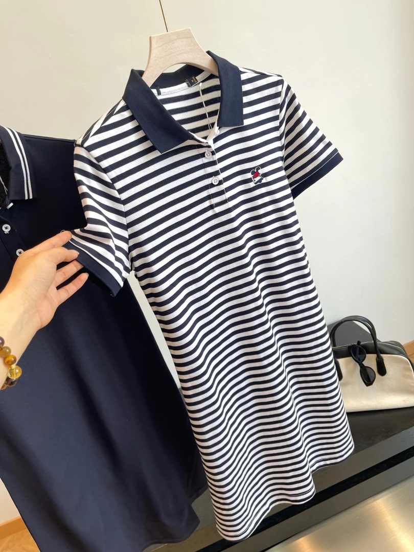 特!高支全棉~商场余D 显瘦正肩小A字POLO裙连衣裙 C88 女装 H6376