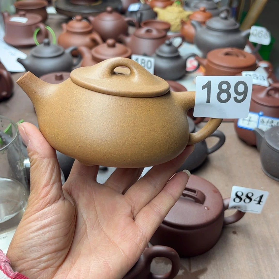 紫砂茶壶黄金段全手240cc