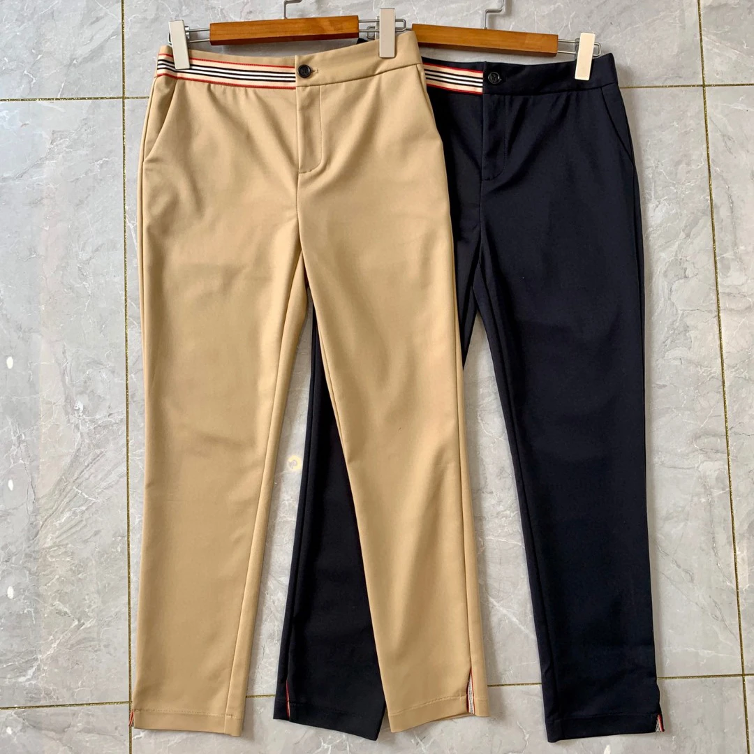 新款条纹拼接休闲裤303195