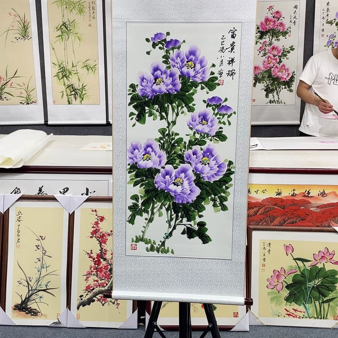 国画手绘手写作品