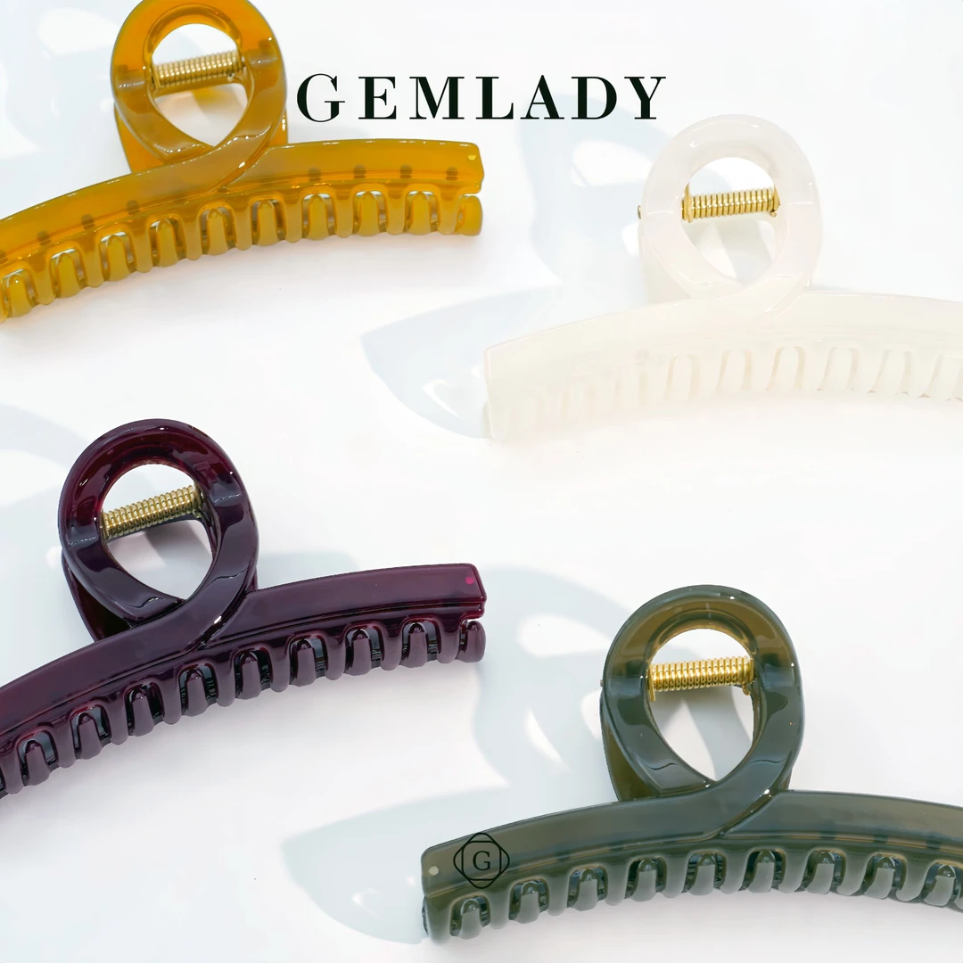 GEMLADY/宝石少女春夏新款果冻色树脂抓夹时尚气质ins简约网红