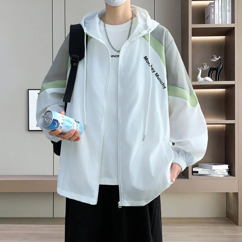 夏季冰丝防晒衣男款青少年轻薄款透气防晒服初中高中学生夏天外套