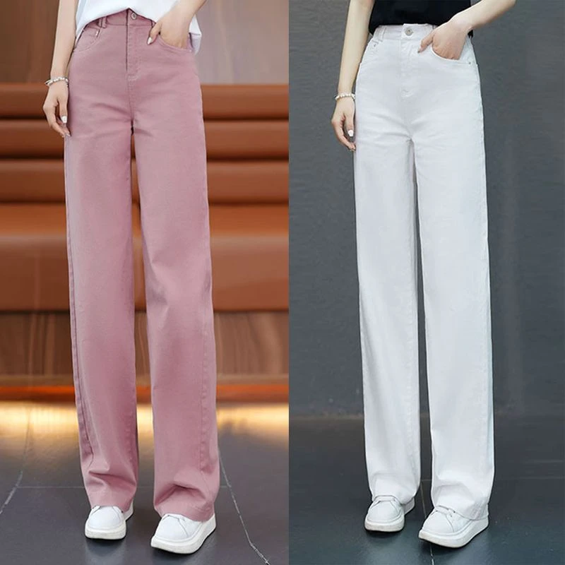 软牛仔直筒裤女2025年春秋新款高腰时尚百搭显瘦薄款休闲