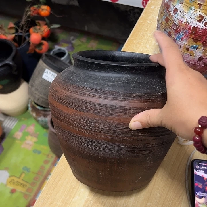 粗陶盆默认打孔高20口14